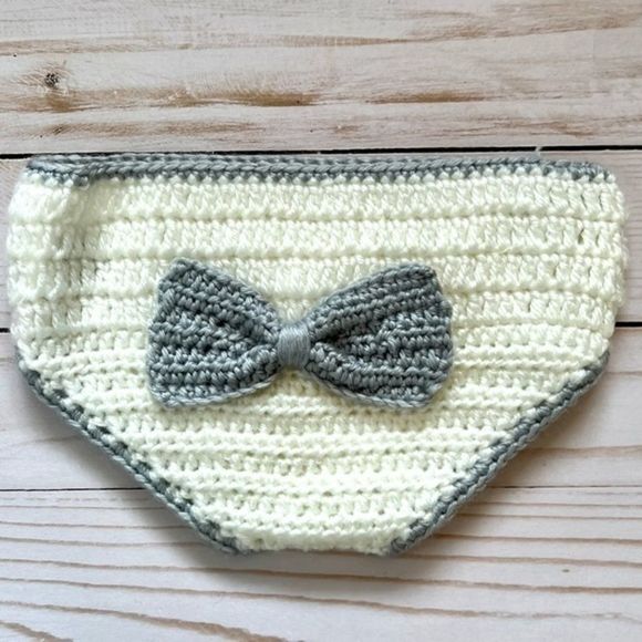 Knitted baby outfit - newborn photo - Picture 5 of 5